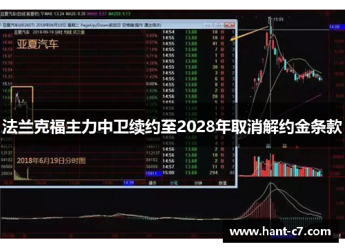 法兰克福主力中卫续约至2028年取消解约金条款 法兰克福主力中卫续约至2028年取消解约金条款
